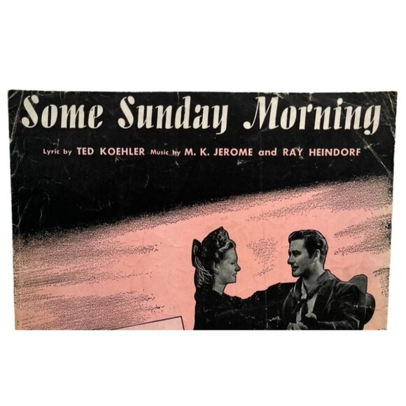 Some Sunday Morning Vintage Piano Sheet Music San Antonio Movie Errol Flynn 40s - Picture 5 of 6